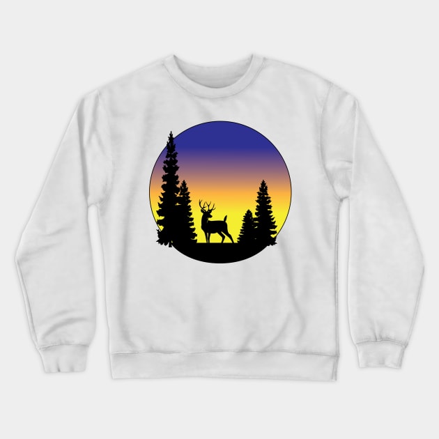 Majestic Buck Crewneck Sweatshirt by DickinsonDesign